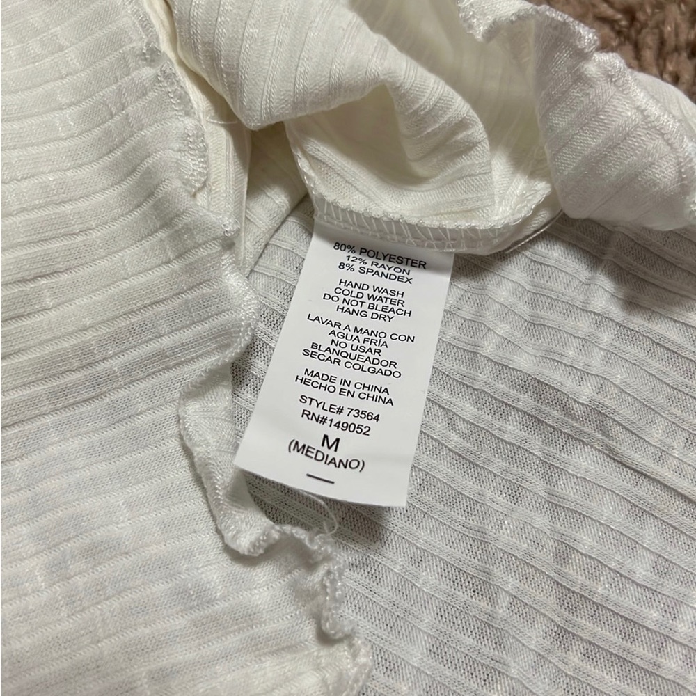 Off White Button Front Top - Picture 9 of 11